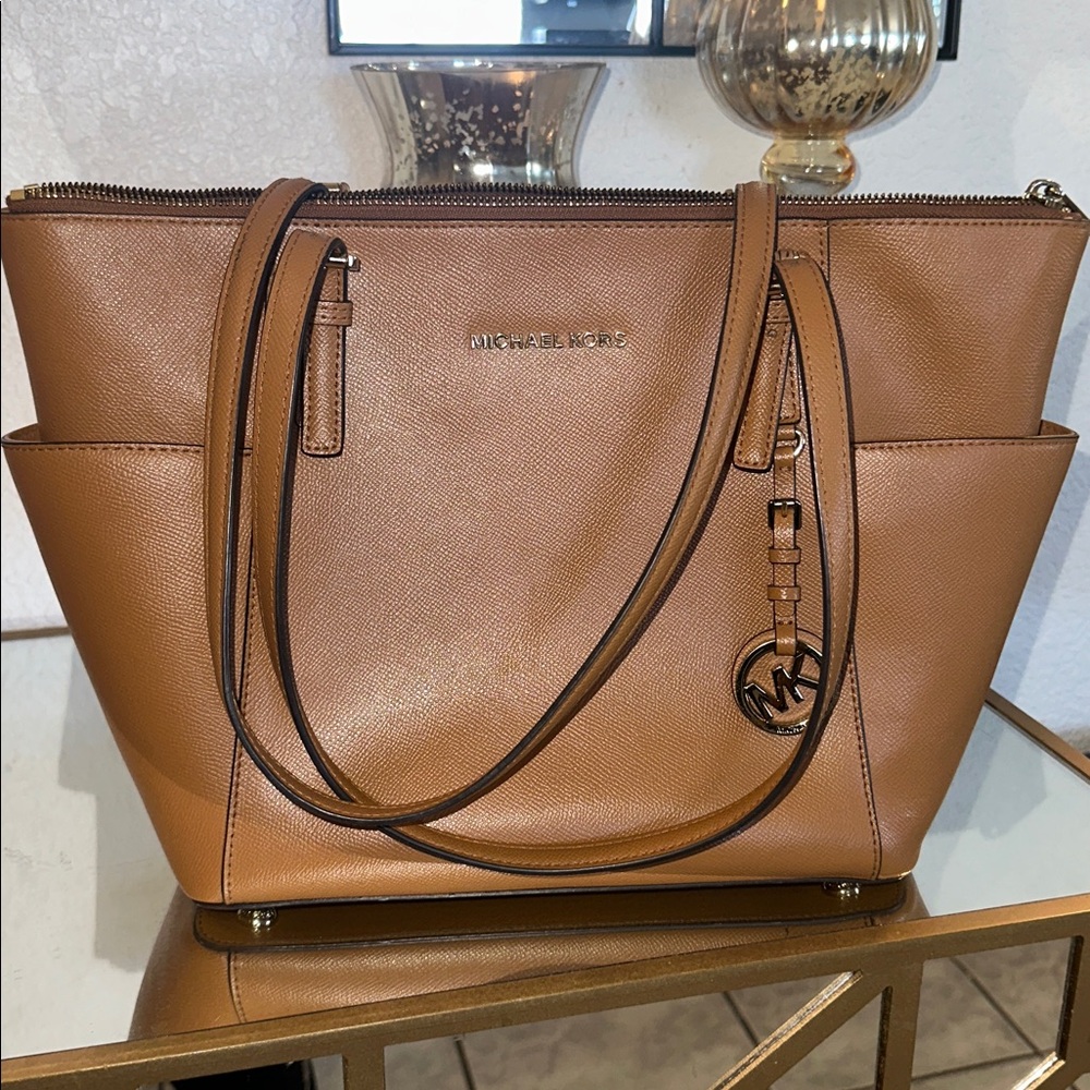 Michael Kors Brown Leather Shoulder Bag